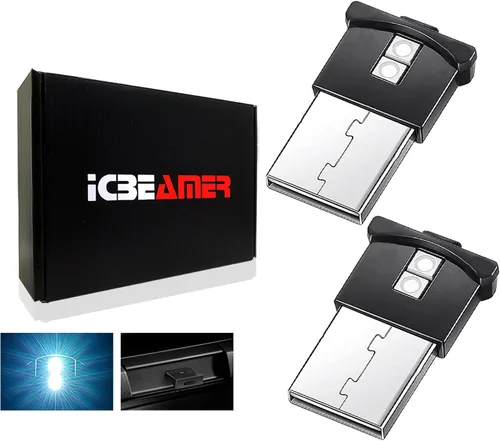 Miniatura 19 de ICBEAMER Smart USB 1-Paquete (Azul) Luz de Noche LED Automática Plug-in Miniatura para Coche, Van, Pickup, Camión, Interior, Maletero, Iluminación
