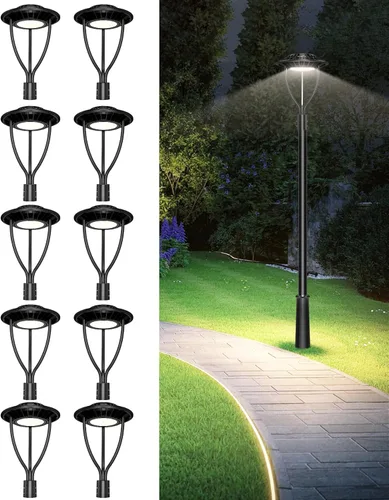 Miniatura 7 de Luz LED para poste superior, certificación ETL, 80 W, 64 W, 48 W, ajustable, 3 CCT, luces de poste para exteriores ajustables con fotocélula IP65