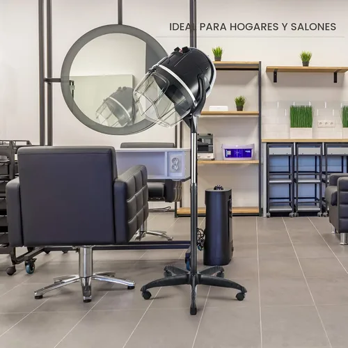 Miniatura 8 de Secador de pelo profesional Y-NOT con altura ajustable, casco con soporte de pie con ruedas para salón de belleza y spa en casa