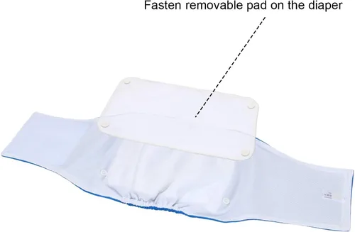 Miniatura 2 de Teamoy Bandas para el vientre para perros machos con almohadillas extraíbles, reutilizables, lavables, pañales para cachorros (paquete de 3), S