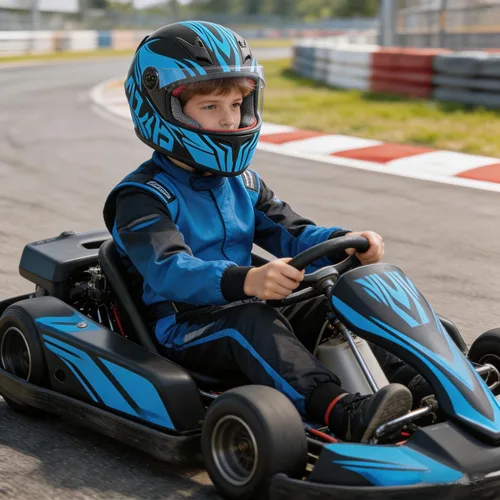 Miniatura 2 de SanQing - Casco de motocicleta de cara completa para niños, motocross, bicicleta de tierra, ATV, BMX, kart, todoterreno, para 4 ruedas, niño, niña