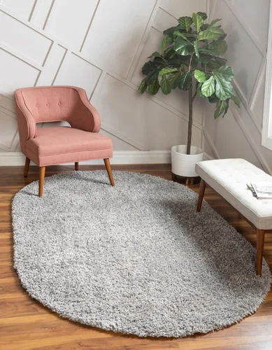 Miniatura 49 de Unique Loom Davos Shag Collection - Alfombra de área, color liso (4 pies 1 pulgada x 6 pies 1 pulgada, rectangular, color pimienta)