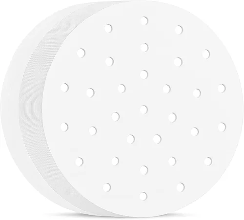 Miniatura 9 de Papeles de pergamino para freidora de aire, juego de 100 unidades (disponibles en 6/6, 5/7/7, 5/8/8, 5/9/10 pulgadas), 7 pulgadas, Blanco