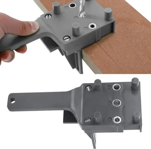 Miniatura 5 de 8 unids/set localizador de agujeros de perforación para carpintería, plantilla de clavija de clavija de conexión de tablero de madera, localizador