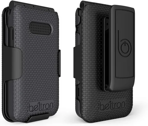 Miniatura 6 de Funda con clip para cinturón para Cricket Debut, AT&T Cingular Flip 4, funda protectora a presión con clip giratorio para cinturón combo para debut