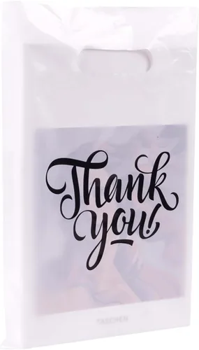 Miniatura 30 de ysmile Pequeña bolsa de compras de plástico negro con asa para pequeñas empresas Bolsa de plástico de mercancía troquelada bolsa de polietileno 100