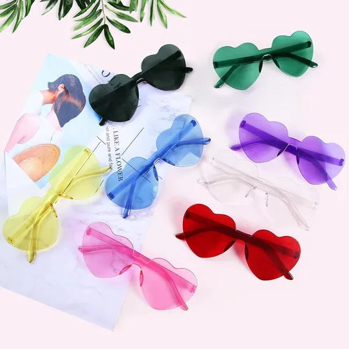 Miniatura 3 de Virtue morals Gafas de sol con forma de corazón para San Valentín, Mardi Gras, regalos de fiesta de verano para mujeres..