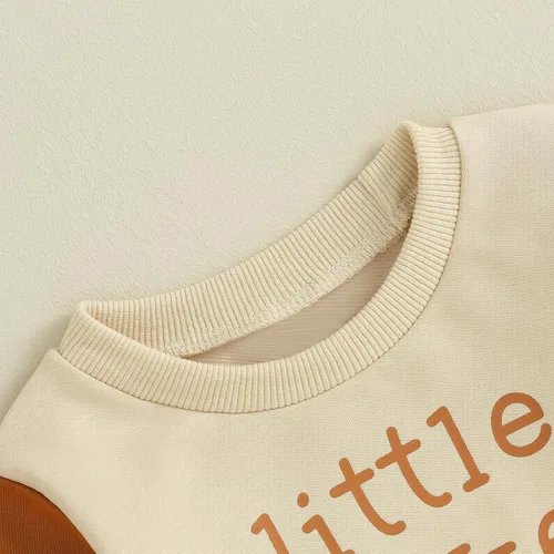 Miniatura 162 de Adobabirl Conjunto de sudadera y pantalones de Halloween para bebé, sudadera y pantalones con parche de calabaza para Halloween, otoño, ropa de bebé