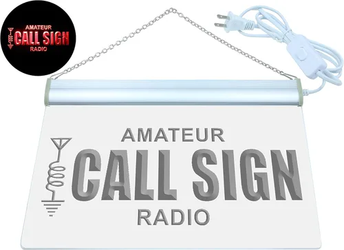 Miniatura 2 de ADVPRO Custom Amateur Radio Your Call Sign Led Neon Sign Rojo 12x8.5 pulgadas st4s32-wb-tm-r