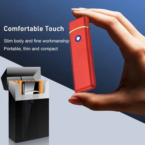 Miniatura 5 de Encendedor electrónico, encendedor inteligente recargable por USB, encendedor eléctrico fresco, portátil, de doble cara, resistente al viento, sin