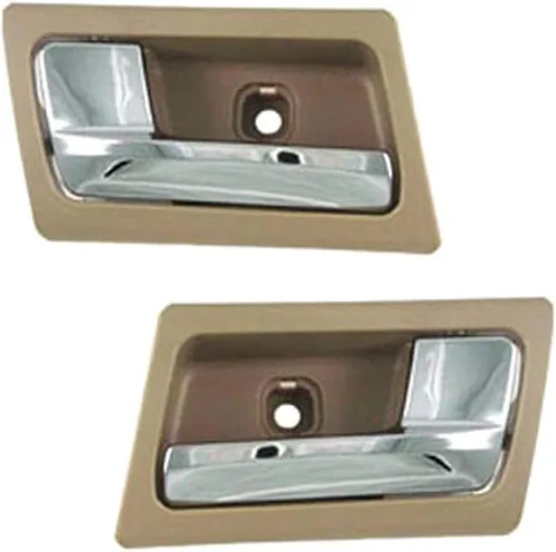 Miniatura 3 de TRQ Juego de 2 manijas de puerta interior trasera cromada y cachemira para Chevy GMC