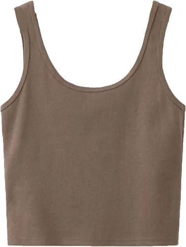 Miniatura 2 de SWEATYROCKS - Camiseta corta sin mangas con tela acanalada para mujer