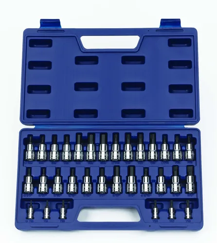 Miniatura 12 de Williams Juego de 22 piezas con accionamiento de 3/8 pulgadas SAE y zócalos pasantes de pernos poco profundos métricos en estuche compacto, incluye