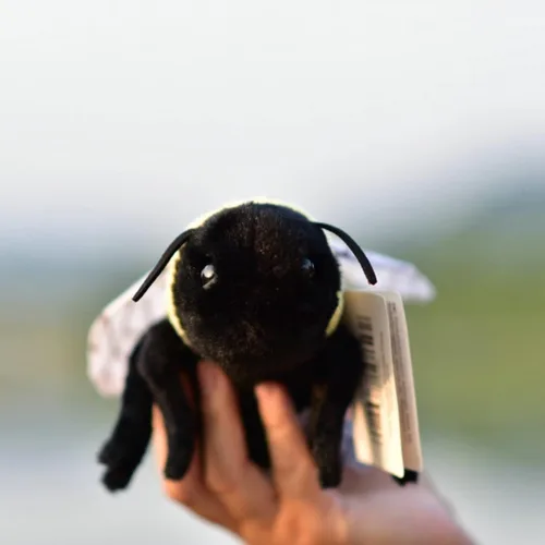Miniatura 2 de TAMMYFLYFLY Muñeco de peluche de insecto suave, abeja rellena, muñeco de abeja de peluche lindo, 17cm (abeja)