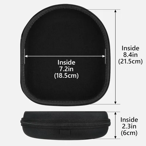 Miniatura 5 de Geekria Shield - Funda para auriculares compatible con Anker Soundcore Q11i, Life Q20, Life Q30, Space Q45 y más, bolsa de transporte de viaje Negro