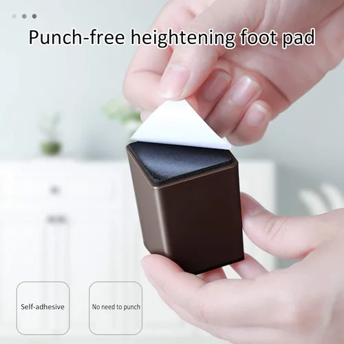 Miniatura 5 de Piernas autoadhesivas cuadradas/redondas para muebles, patas de mesa de café de 1.969 in de alto, cojín de patas de sofá silencioso, patas