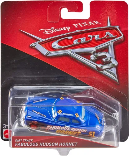 Miniatura 7 de Disney Cars 3 Dirt Track Fabuloso Hudson Hornet Vehículo fundido a presión