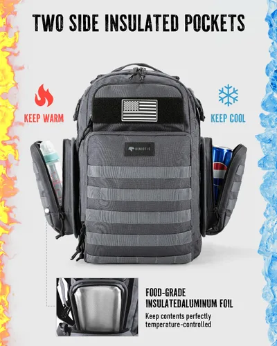 Miniatura 2 de Dinictis Mochila de pañales de 40 L para papá, bolsas de pañales de viaje para hombres, accesorios de bebé para papá, Gris oscuro, Mochilas Daypack