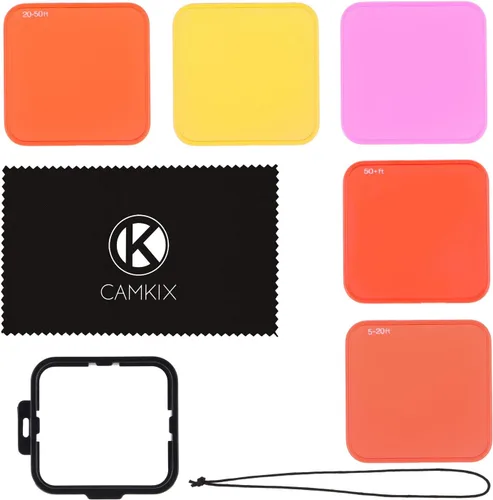 Miniatura 7 de Juego de lentes para sumergir cámara GoPro HERO, en colores variados para filmar y tomar fotografías debajo del agua, colores vívidos, con contraste