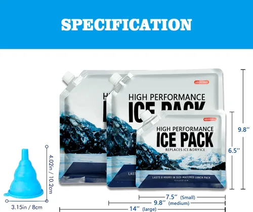 Miniatura 2 de Bolsas de hielo reutilizables para enfriadores, paquetes de congelador de gel de larga duración para bolsas más frías, lonchera, bolsa enfriadora