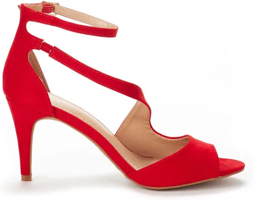 Miniatura 4 de Dream Pairs Nile Sandalias modernas de tacón tipo stiletto, con puntera abierta, para mujer