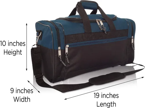 Miniatura 49 de Bolsa de lona, de DALIX, para el gimnasio, para viajar, 17 pulgadas