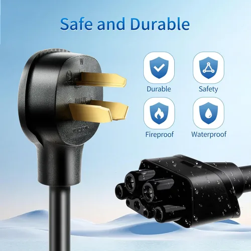Miniatura 8 de Adaptador NEMA 10-30 para conector móvil Tesla Gen 2, adaptador de cargador EV de salida de secadora de 240 V 24 A, carga de nivel 2 de alta