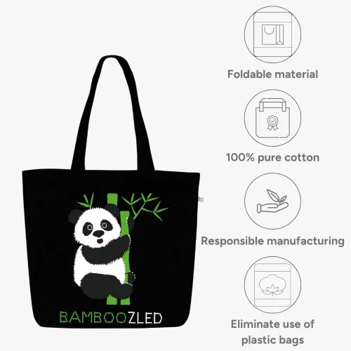 Miniatura 38 de Ecoright Bolsa de lona estética para mujer, bolsa grande con cremallera y bolsillo, bolsa de mano para mujer, para yoga, trabajo, playa