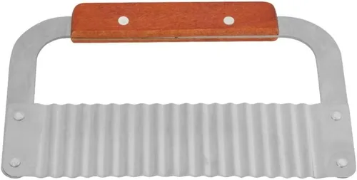 Cortador de jabón ondulado, de acero inoxidable, corte arrugado, corte ondulado, cortador de verduras para cocina esencial