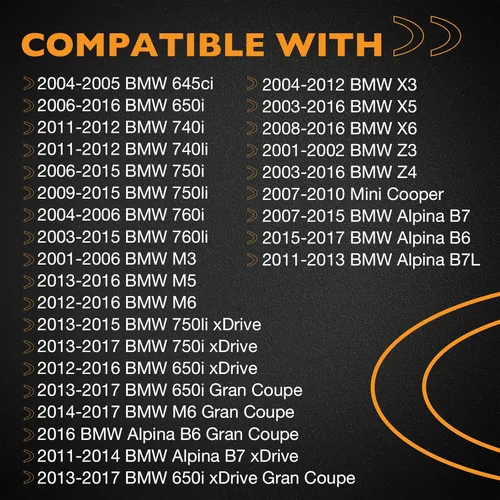 Miniatura 2 de HQPASFY Paquetes de bobinas de encendido, compatibles con BMW X3/X5/X6 2001-2017, 335i/325i/ 328i/320i/330i, 550i/650i/740li y más, reemplaza #