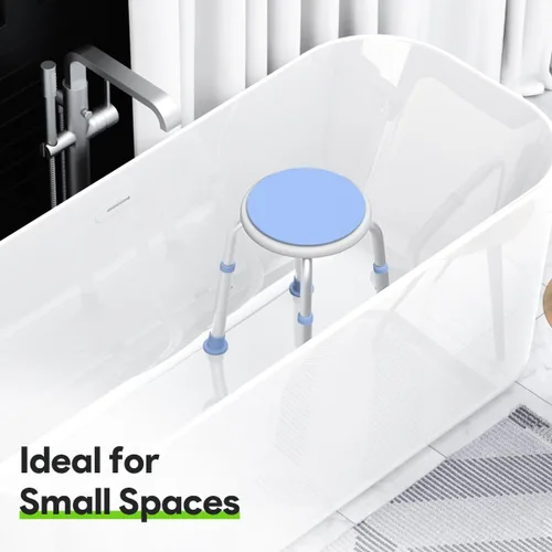 Miniatura 2 de Asiento giratorio de ducha Delog 360 - Asiento ajustable para tina y bañera pequeña - Capacidad de 300lb con puntas de goma antideslizantes