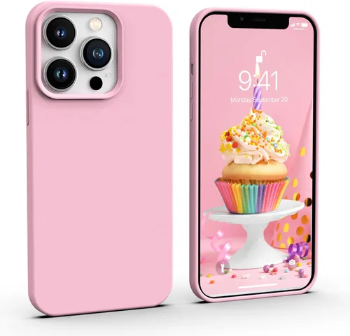 Miniatura 9 de IceSword Compatible con iPhone 13 Pro Max, funda protectora delgada de silicona líquida para teléfono, suave mate lindo para hombres y mujeres, Azul