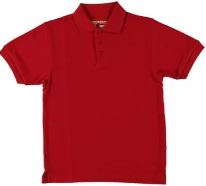 Miniatura 2 de Universal School Uniform Polo piqué de manga corta para bebés y niños, Rojo, 2T
