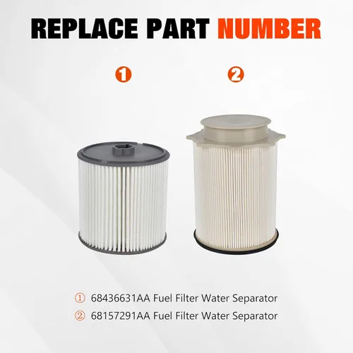 Miniatura 3 de Kit separador de agua con filtro de combustible Cummins de 6.7L compatible con motores diésel Turbo 2019-2024 Dodge Ram 2500 3500 4500 5500 6.7