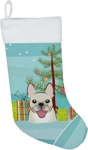 Miniatura 50 de Caroline's Treasures BB1590CS Árbol de Navidad y Alaskan Malamute Calcetines de Navidad para colgar en la chimenea, decoración de fiesta de Navidad