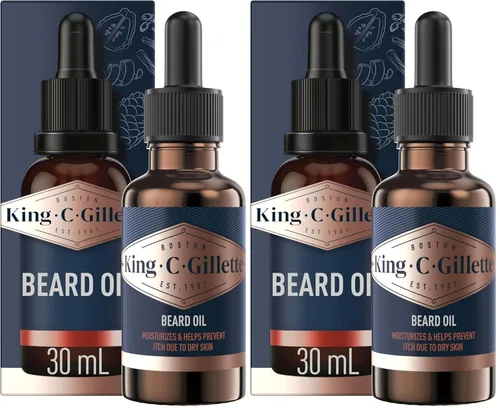 Miniatura 12 de King C. Gillette Aceite para barba para hombres – Argán, Jojoba, aguacate, semillas de macadamia y aceites de almendras – Hidrata y suaviza la barba