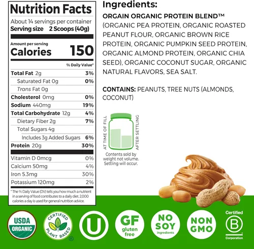 Miniatura 2 de Orgain Proteína simple vegetal orgánica en polvo, 1.25 libras