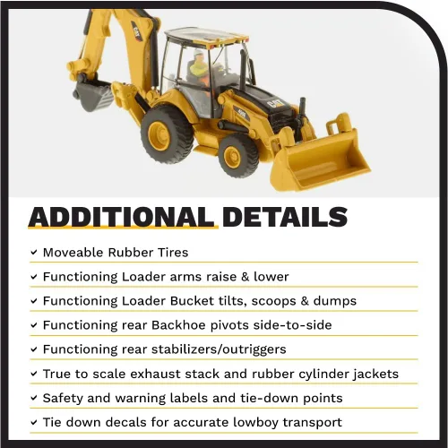 Miniatura 5 de Diecast Masters Retroexcavadora Caterpillar 450E 1:87 - Serie HO 85263