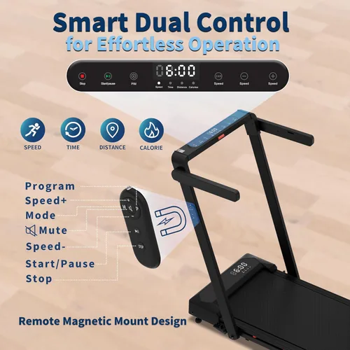 Miniatura 3 de Caminadora 4 en 1 con control remoto inclinado compacto 3.0HP plegable debajo del escritorio para oficina en casa, fitness, capacidad de 300 libras