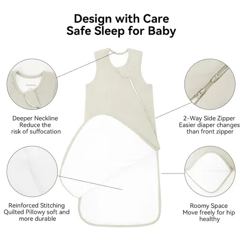 Miniatura 3 de BubblePanda - Saco de dormir de bambú de rayón para bebé de 0 a 6 meses, 1.0 tog, manta portátil ultra suave para bebé de 0 a 3 meses, saco