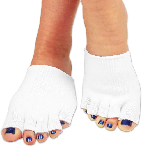 Miniatura 3 de Calcetines de compresión con forro de gel para dedos (2 pares) que separan los dedos terapéuticos, hidrata los pies secos y la piel agrietada.