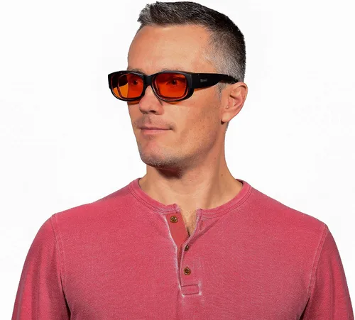 Miniatura 7 de Spectra479 - Se adapta a más del 99.9% de los lentes de bloqueo de luz azul para dormir - Gafas de noche ámbar - Convierte tus lentes graduados