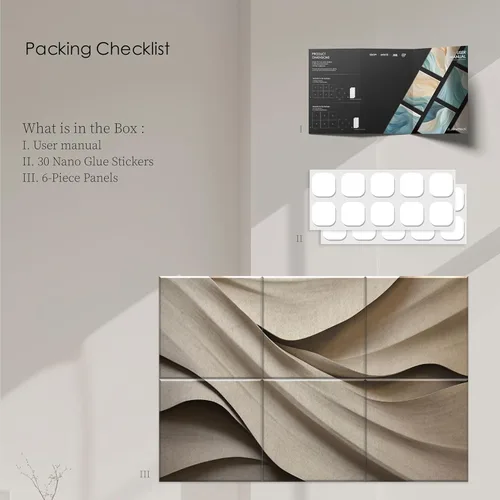 Miniatura 7 de Paquete de 6 paneles absorbentes de sonido de 72x48 pulgadas Paneles acústicos para paredes para el hogar, la oficina o el estudio – Diseño Cortinas
