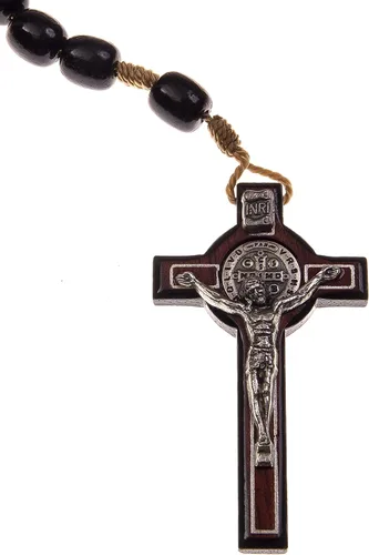 Miniatura 4 de Intercession Mens Large St Benedict Wood Rosary