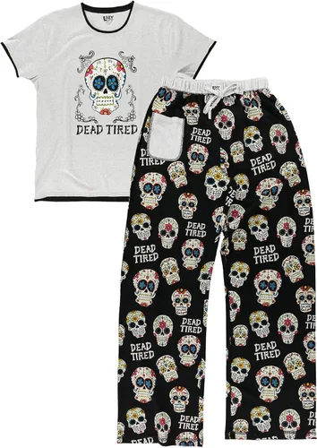 Miniatura 3 de Lazy One Conjunto de pijama para mujer, manga corta con bonitos estampados, ajuste relajado