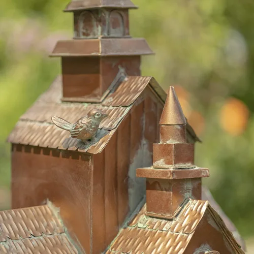 Miniatura 7 de Zaer Ltd. Estacas grandes de color cobre, espacio para 5 familias de pájaros en cada una (XL Country Town Home Montana)