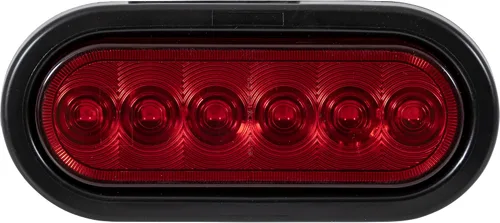 Miniatura 7 de Buyers Products - Kit de luz de parada/giro/cola ovalada roja de 6 pulgadas con 6 LED, incluye ojal y enchufe