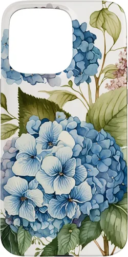 Miniatura 31 de Watercolour Vintage Blue Hydrangea with Flower Flower Case for iPhone 17