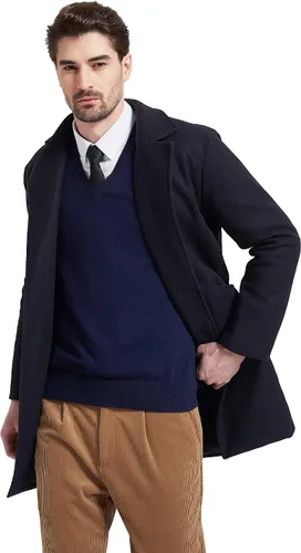 Miniatura 5 de Kallspin Chaleco de mezcla de lana de cachemira para hombre con cuello en V