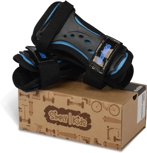 Simply Kids Protecciones de Muñeca para Niños, Niñas, Adolescentes, Bebés - Protectores de Muñeca para Bicicleta, Patineta, Patinaje en Línea, Azul